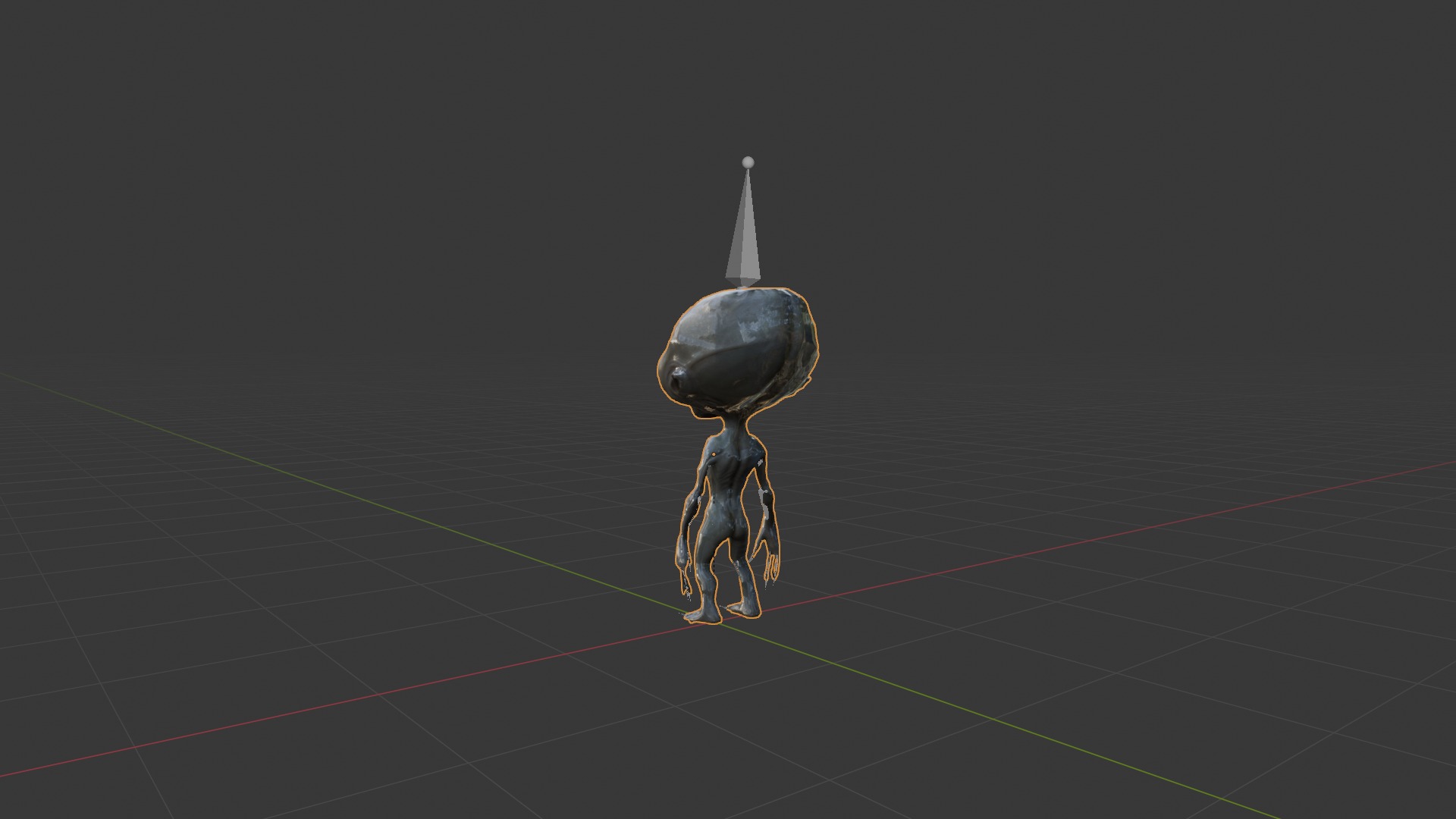 Realistic Alien  Malevolent Grey Low-poly 3D Model Low-poly 3D model_5