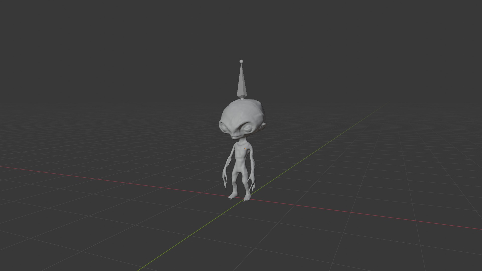 Realistic Alien  Malevolent Grey Low-poly 3D Model Low-poly 3D model_6