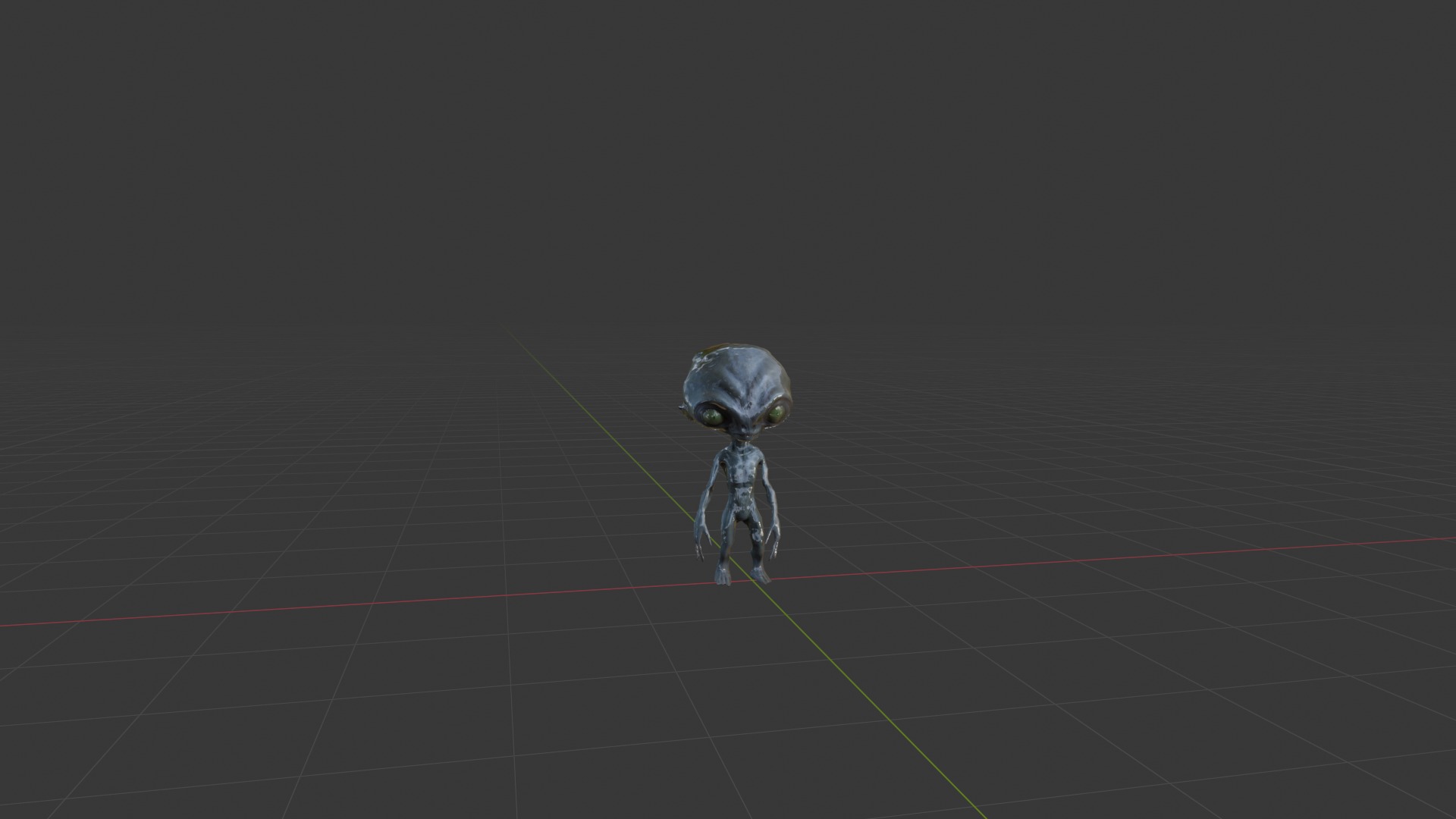 Realistic Alien  Malevolent Grey Low-poly 3D Model Low-poly 3D model_7