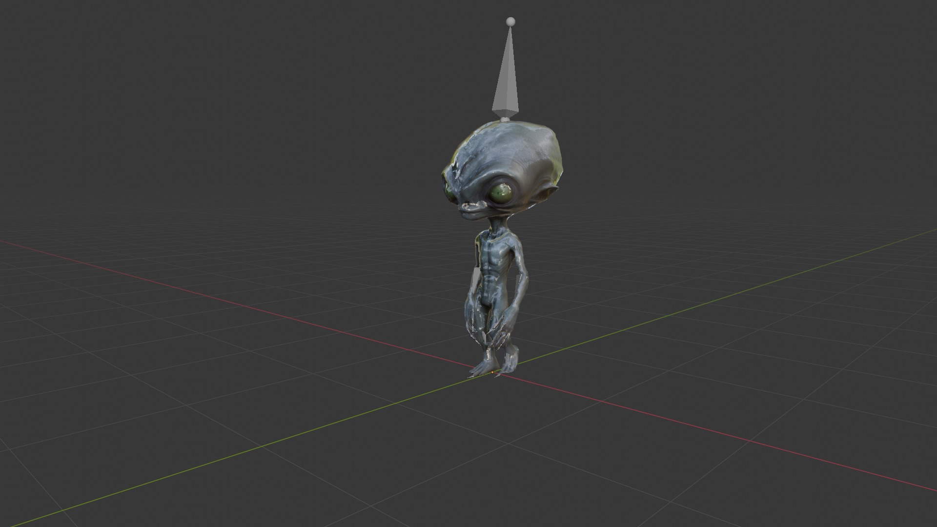 Realistic Alien  Malevolent Grey Low-poly 3D Model Low-poly 3D model_9