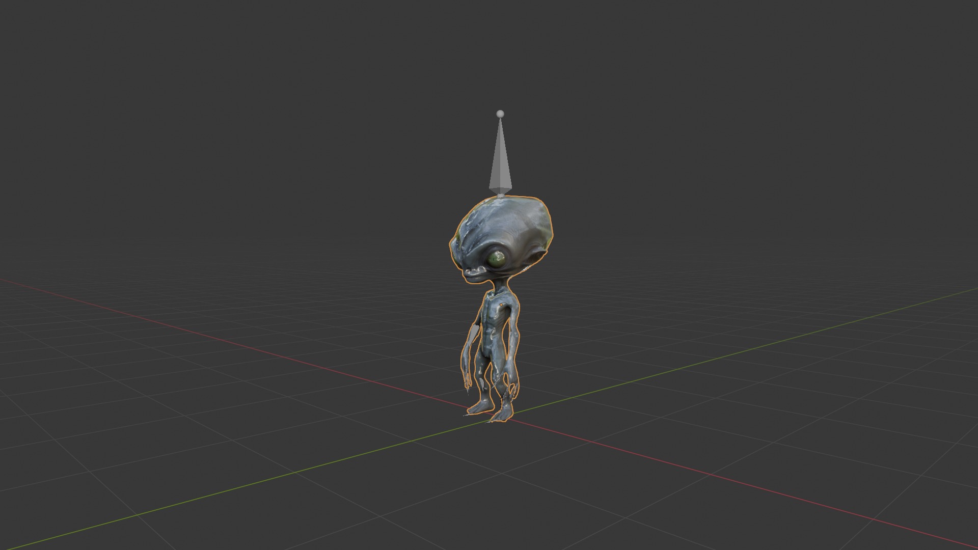 Realistic Alien  Malevolent Grey Low-poly 3D Model Low-poly 3D model_14