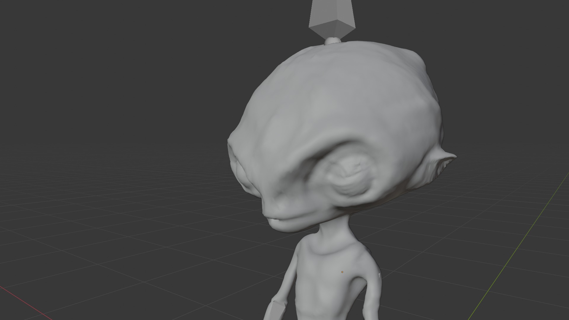Realistic Alien  Malevolent Grey Low-poly 3D Model Low-poly 3D model_11