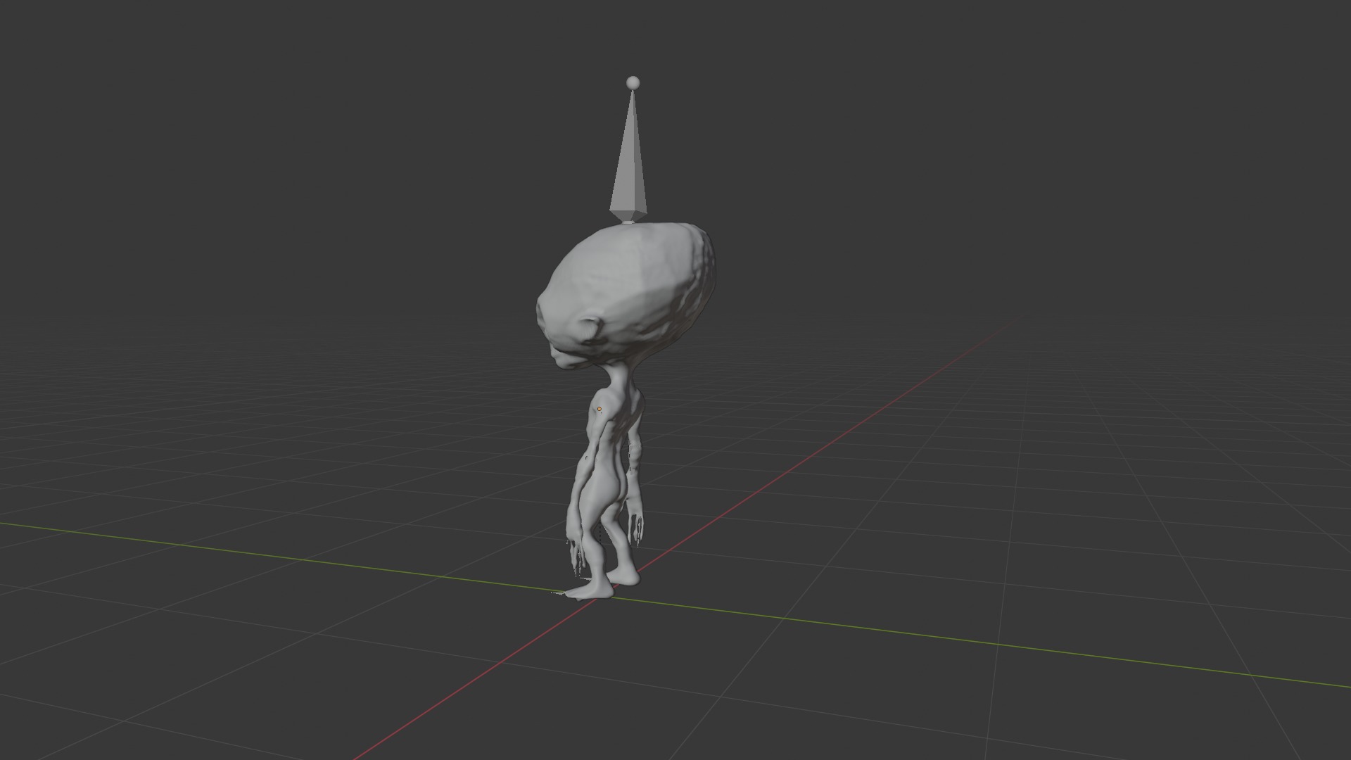 Realistic Alien  Malevolent Grey Low-poly 3D Model Low-poly 3D model_10