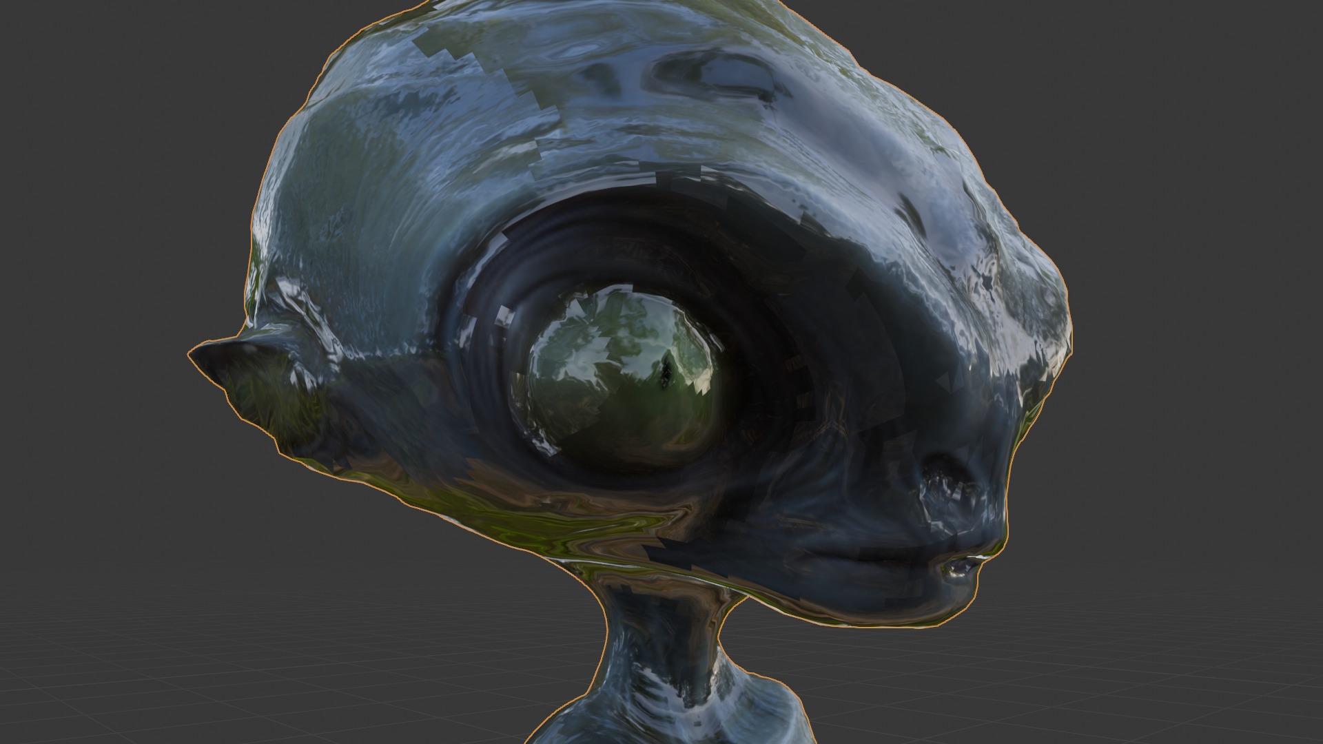 Realistic Alien  Malevolent Grey Low-poly 3D Model Low-poly 3D model_2