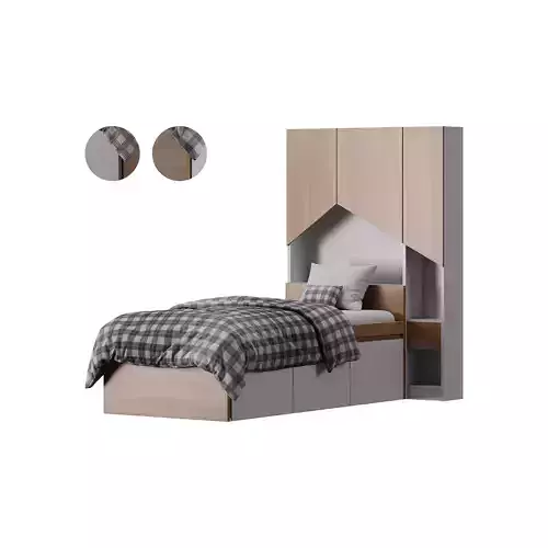 Penny Bed 2 90 White Plywood