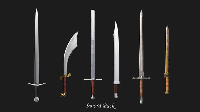 Sword Pack Low-poly 3D model