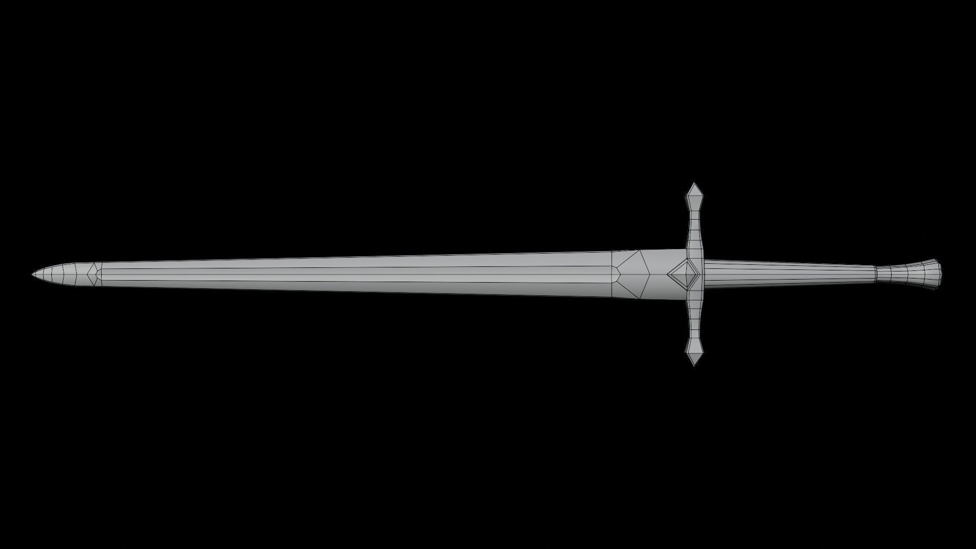 Sword Pack Low-poly 3D model_14