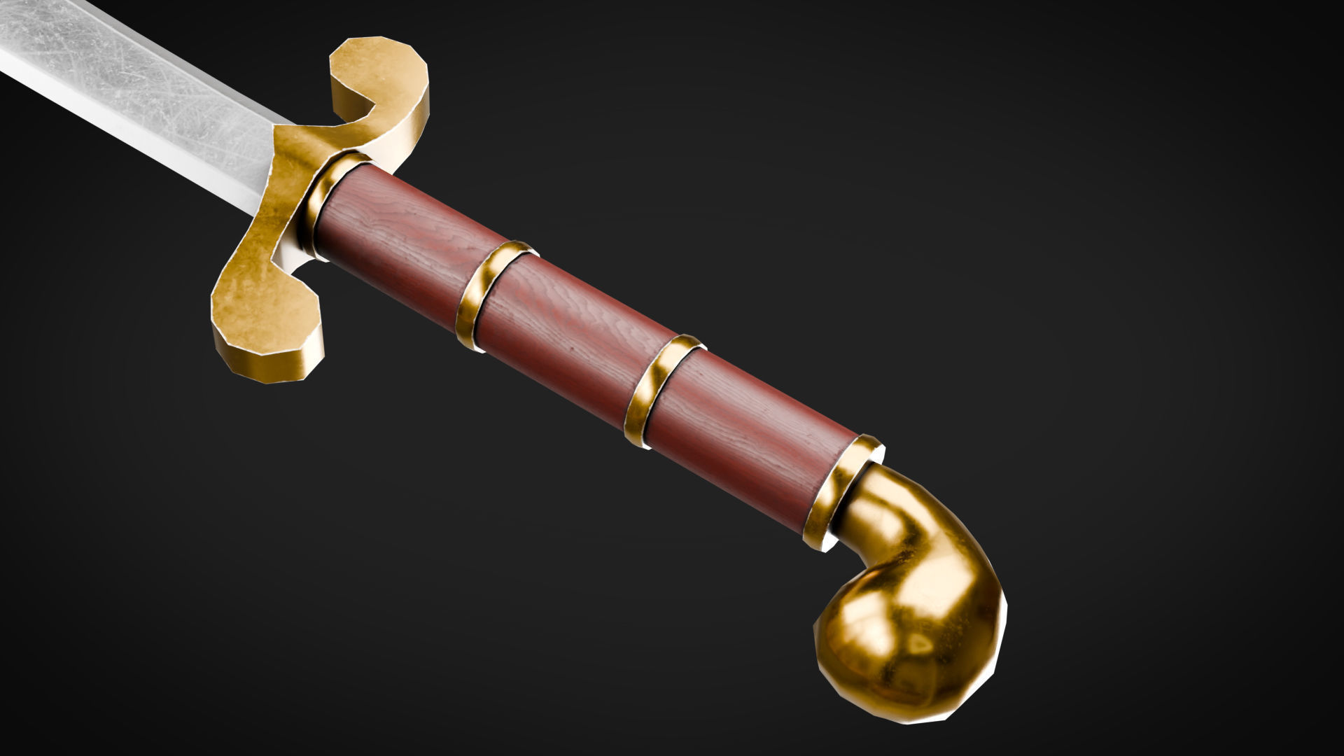 Sword Pack Low-poly 3D model_5