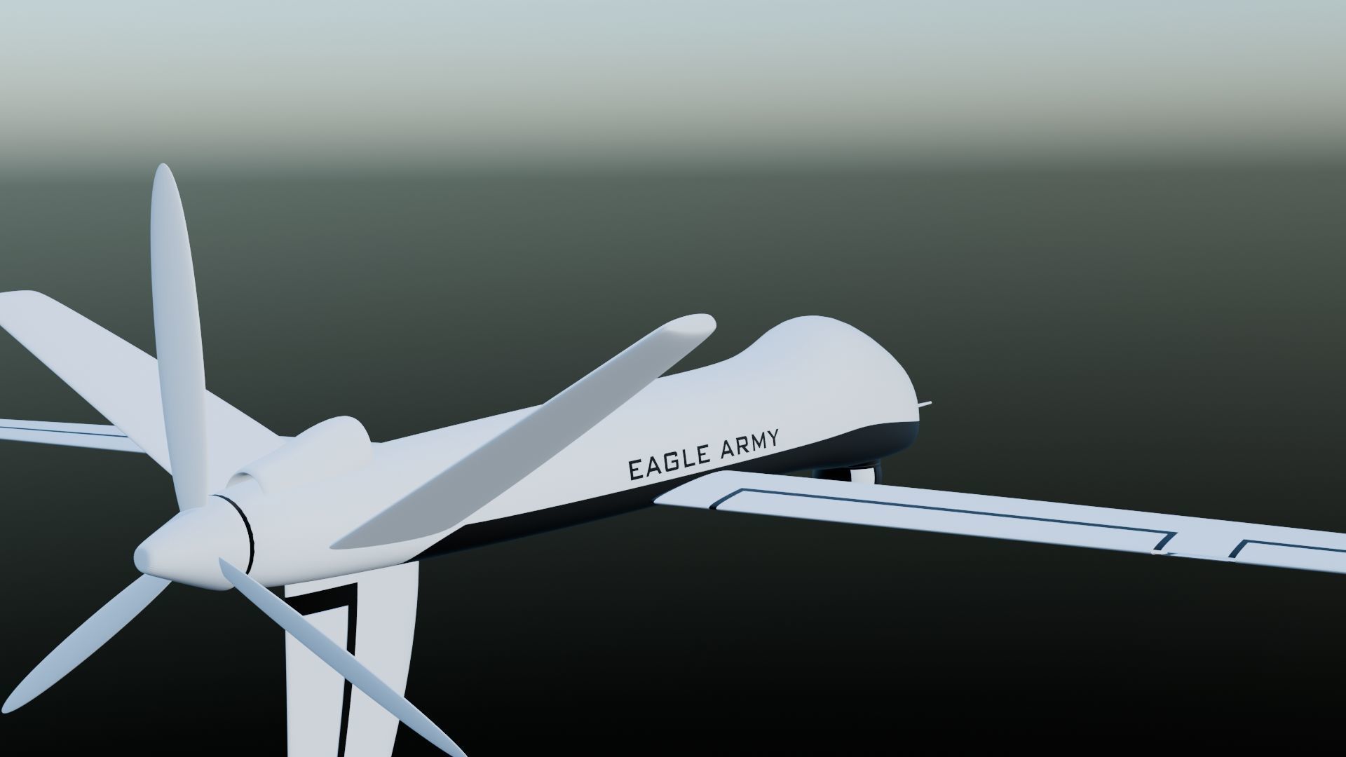 Drone Low-poly 3D model_4