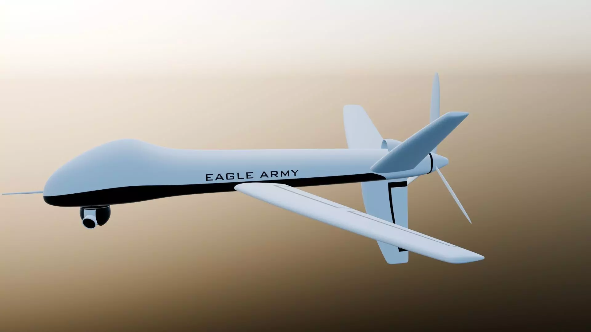 Drone Low-poly 3D model_0