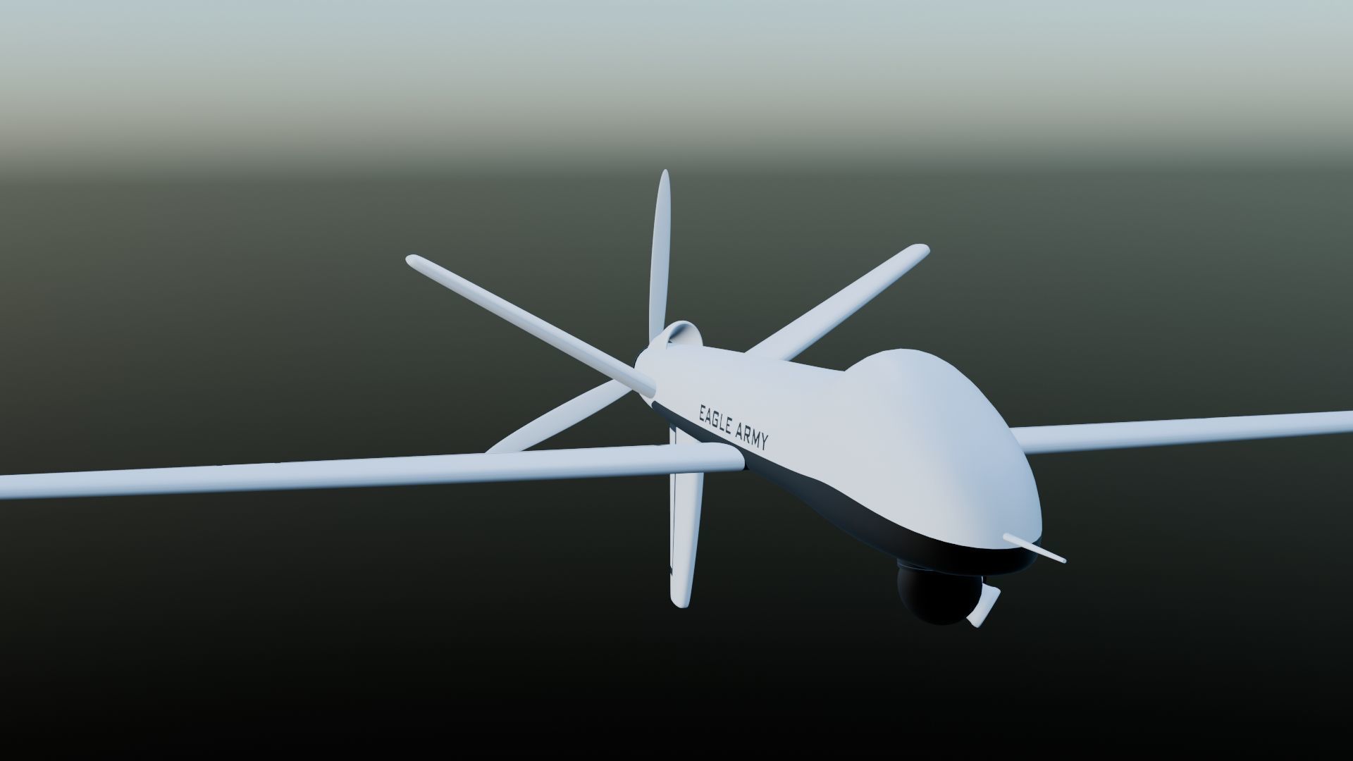 Drone Low-poly 3D model_1