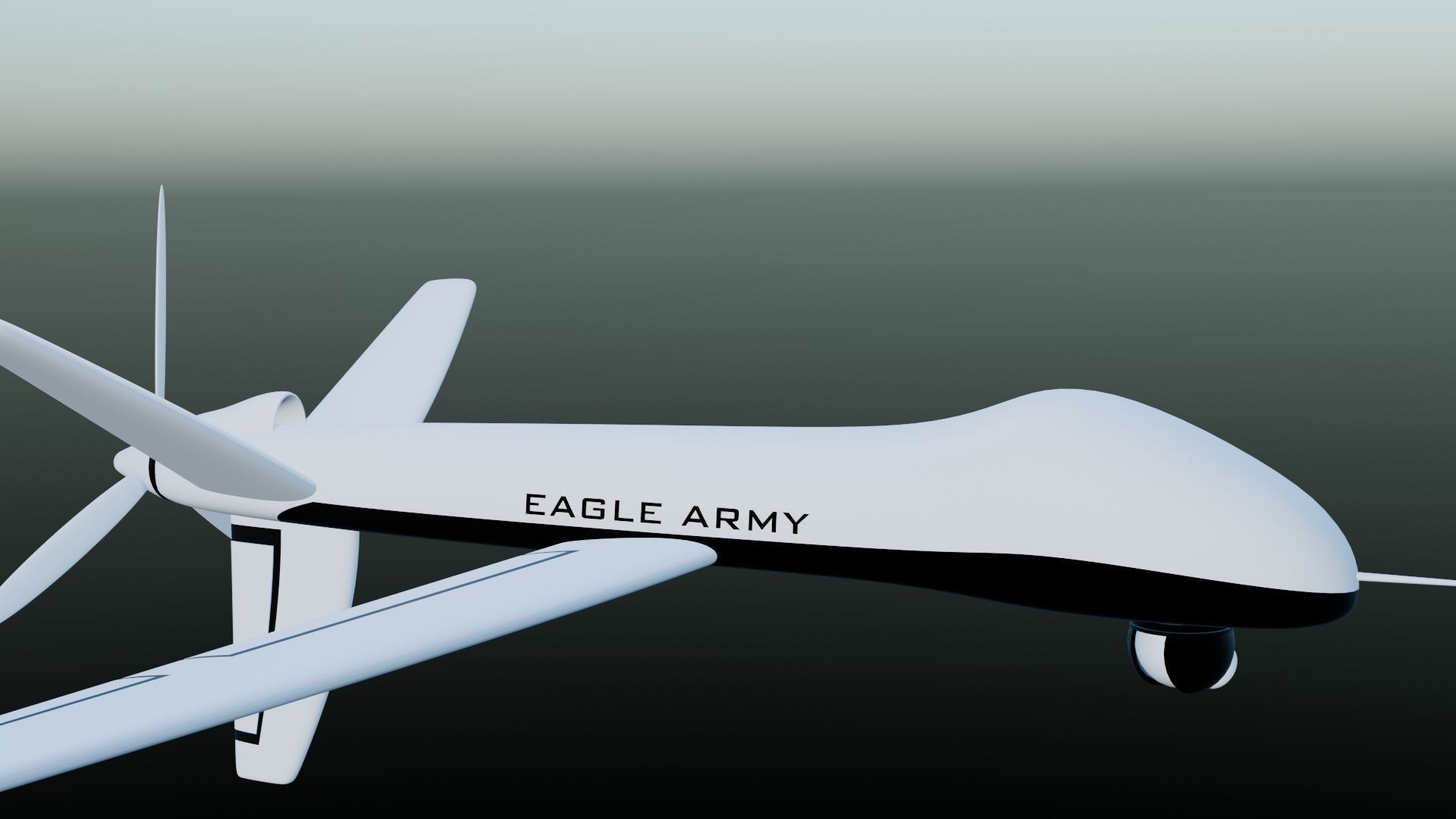 Drone Low-poly 3D model_2
