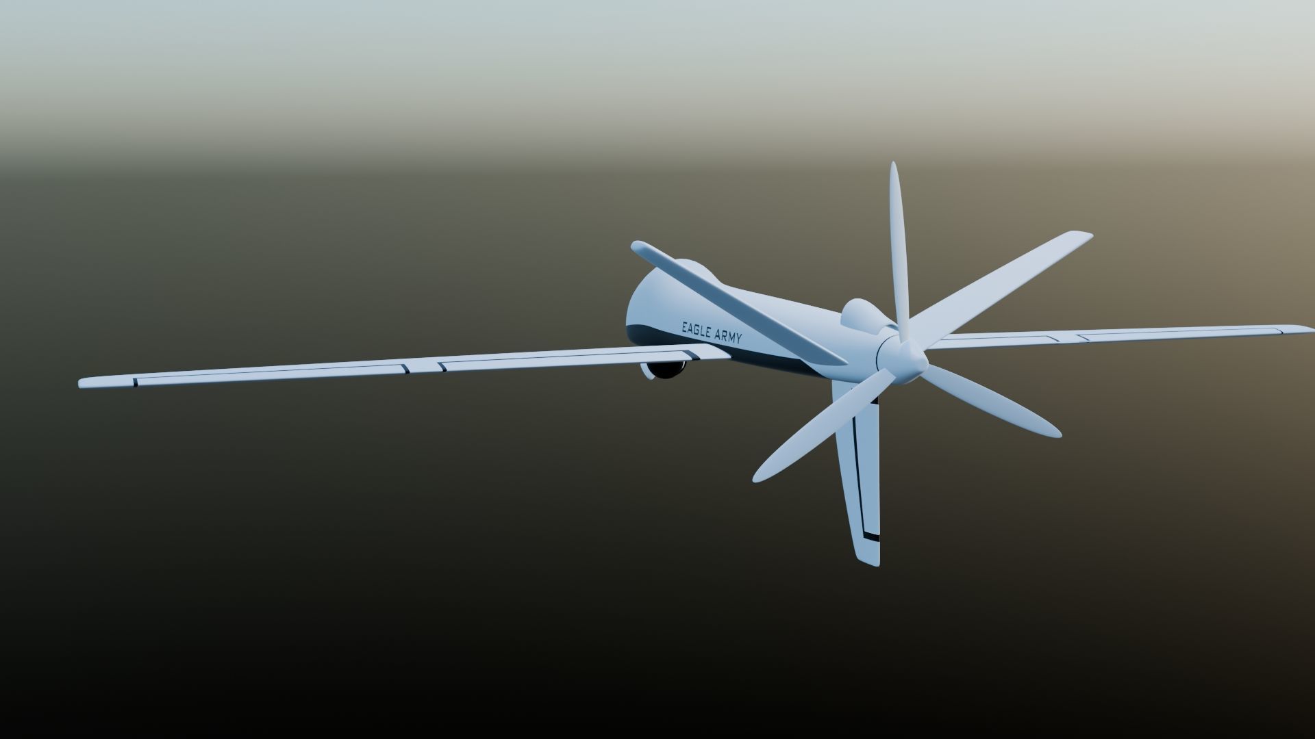 Drone Low-poly 3D model_5