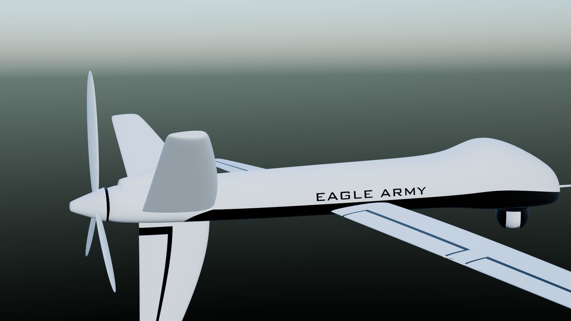 Drone Low-poly 3D model_3