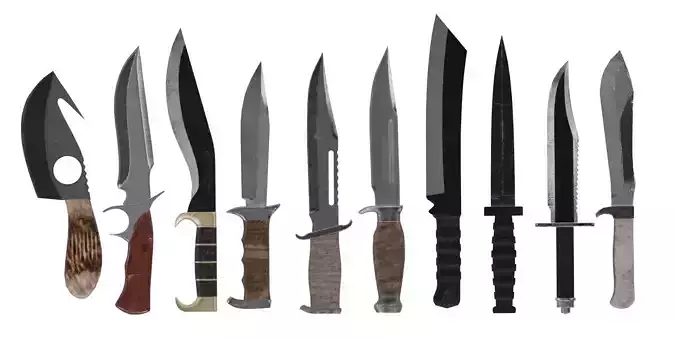 Game-Ready Knife Pack - High-Quality 3D Models