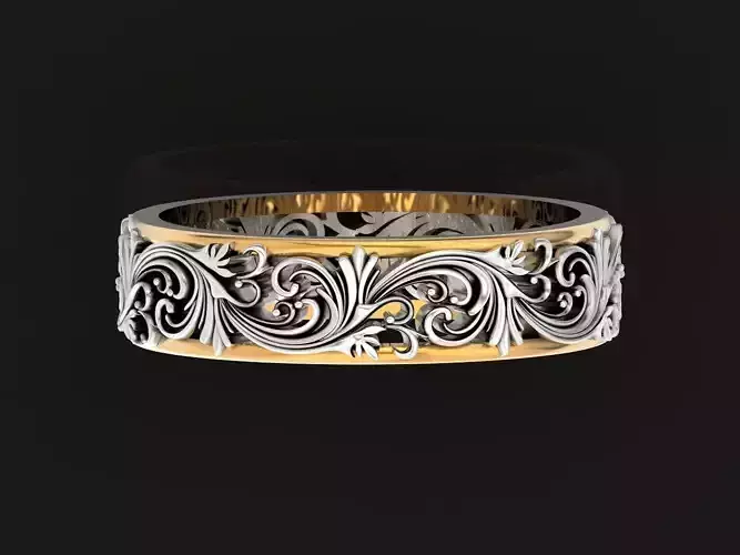 pattern wedding ring 1358