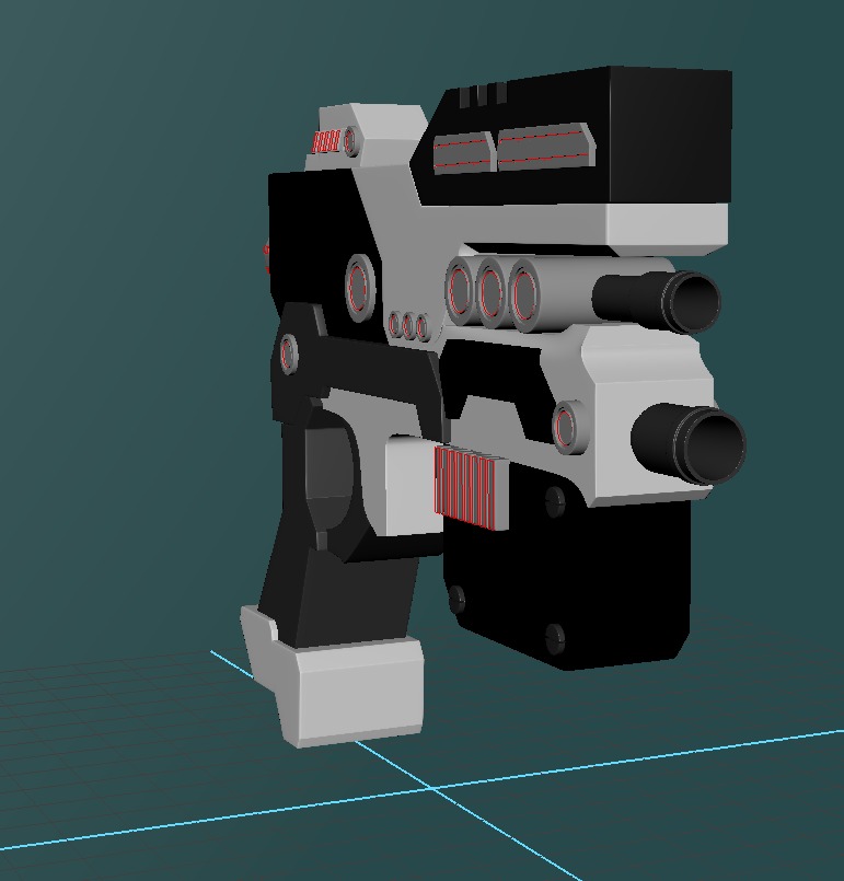 gun game asset Free low-poly 3D model_5