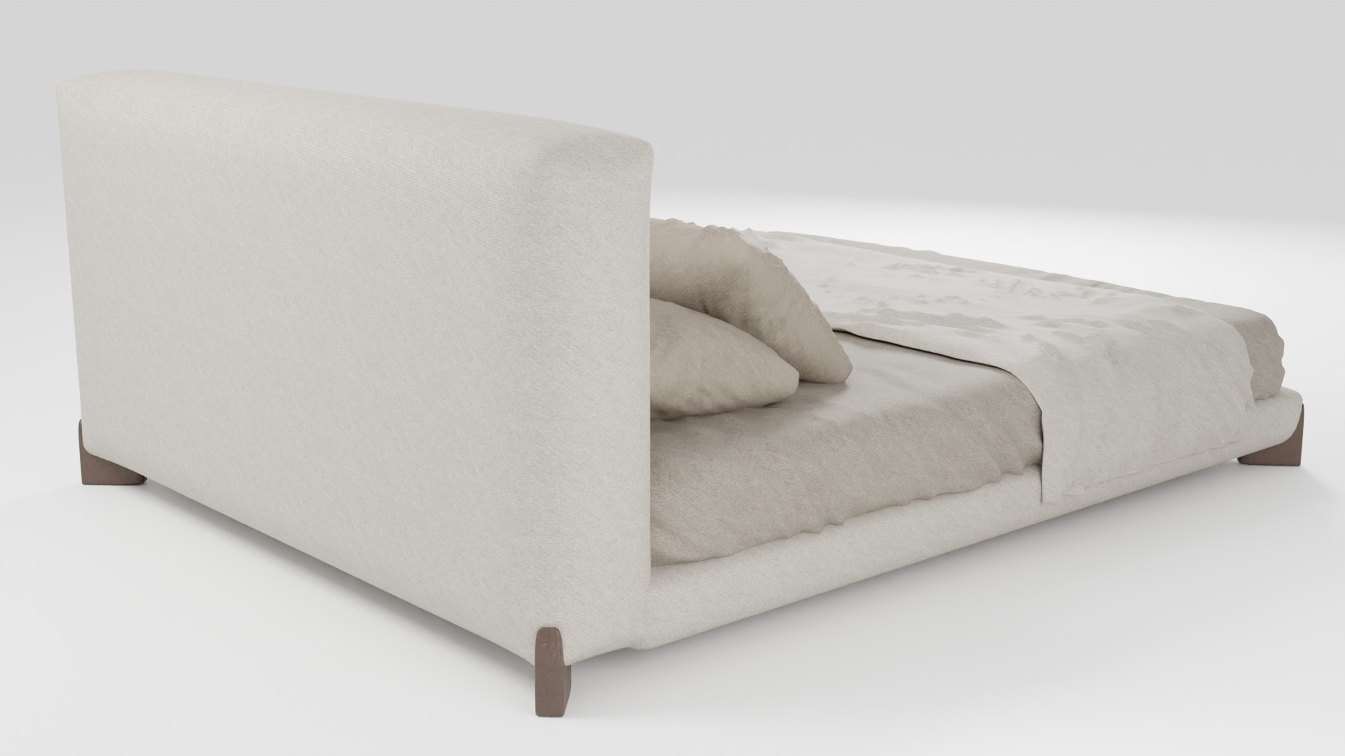 Bed in a stylish modern style 3D model_2