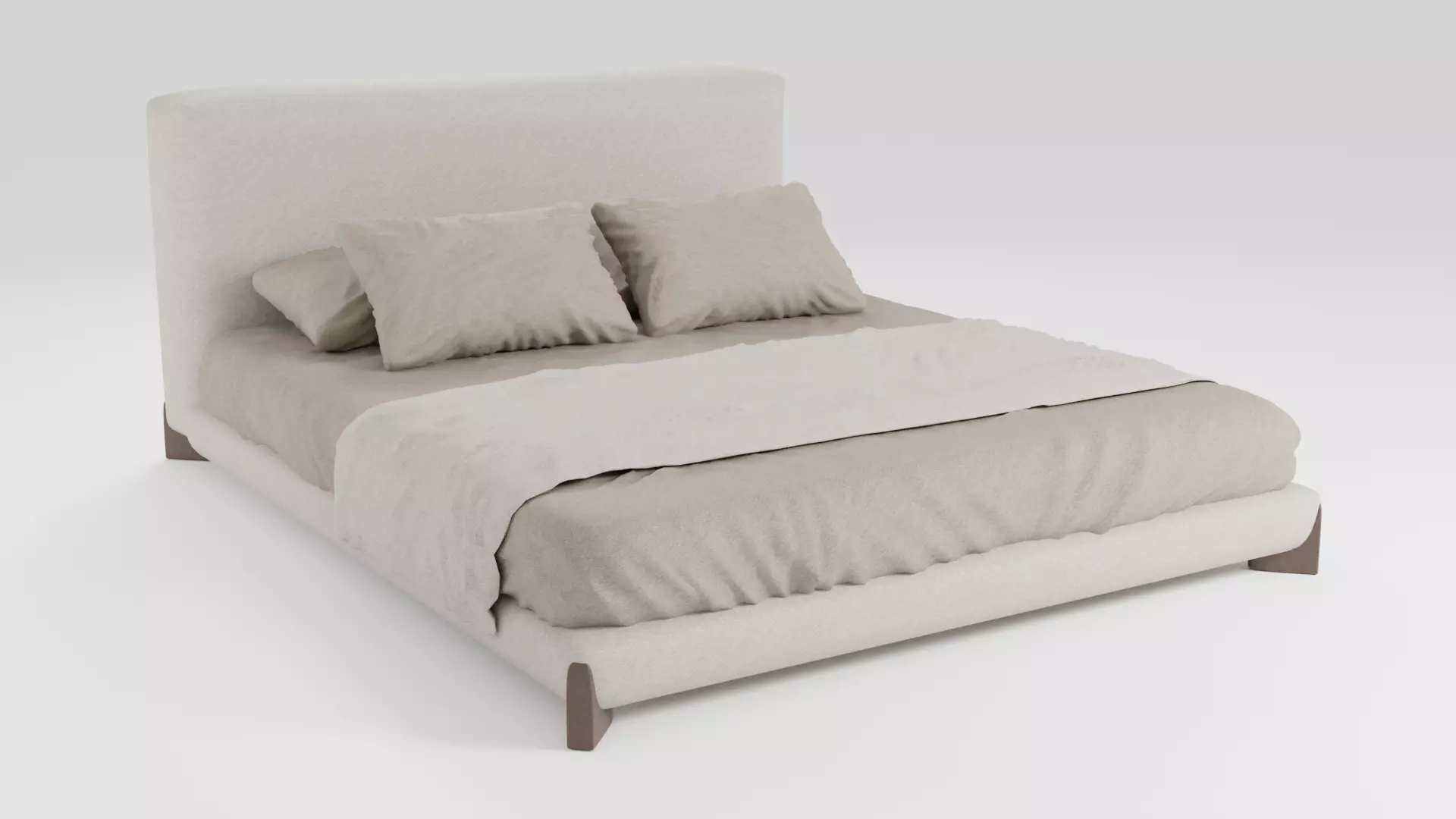 Bed in a stylish modern style 3D model_0