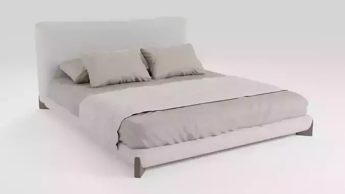 Bed in a stylish modern style