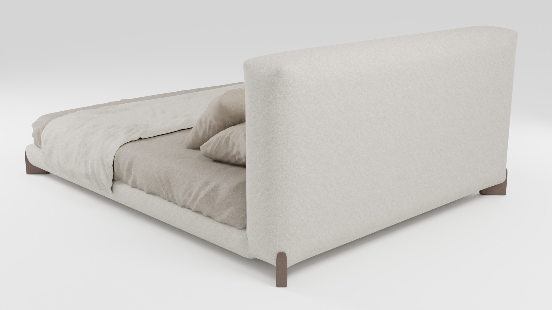 Bed in a stylish modern style 3D model_3