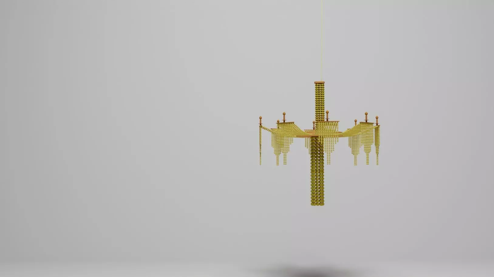 Gold Chandelier 3D model_0