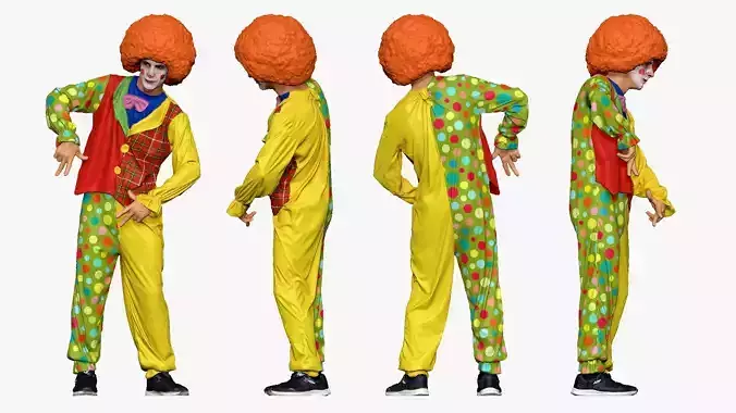 001531 Funny Clown in 3D