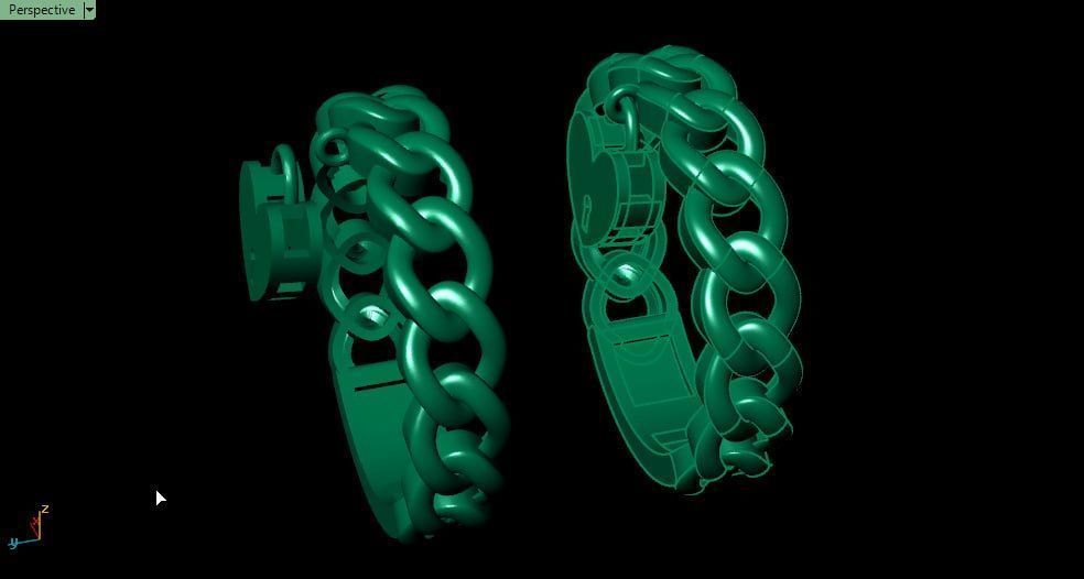 Tiffany lock gold ring 3D print model_4