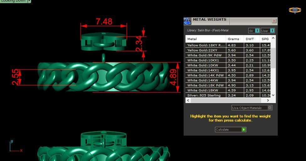 Tiffany lock gold ring 3D print model_6