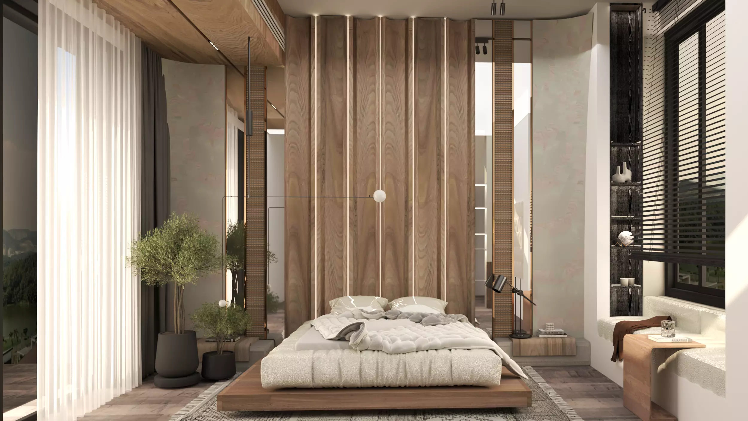 Wabi-Sabi bedroom design Sketchup model 3D model