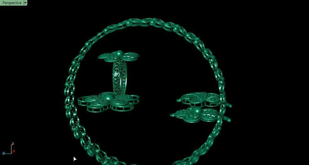 Flower theme service parts 3D print model_6