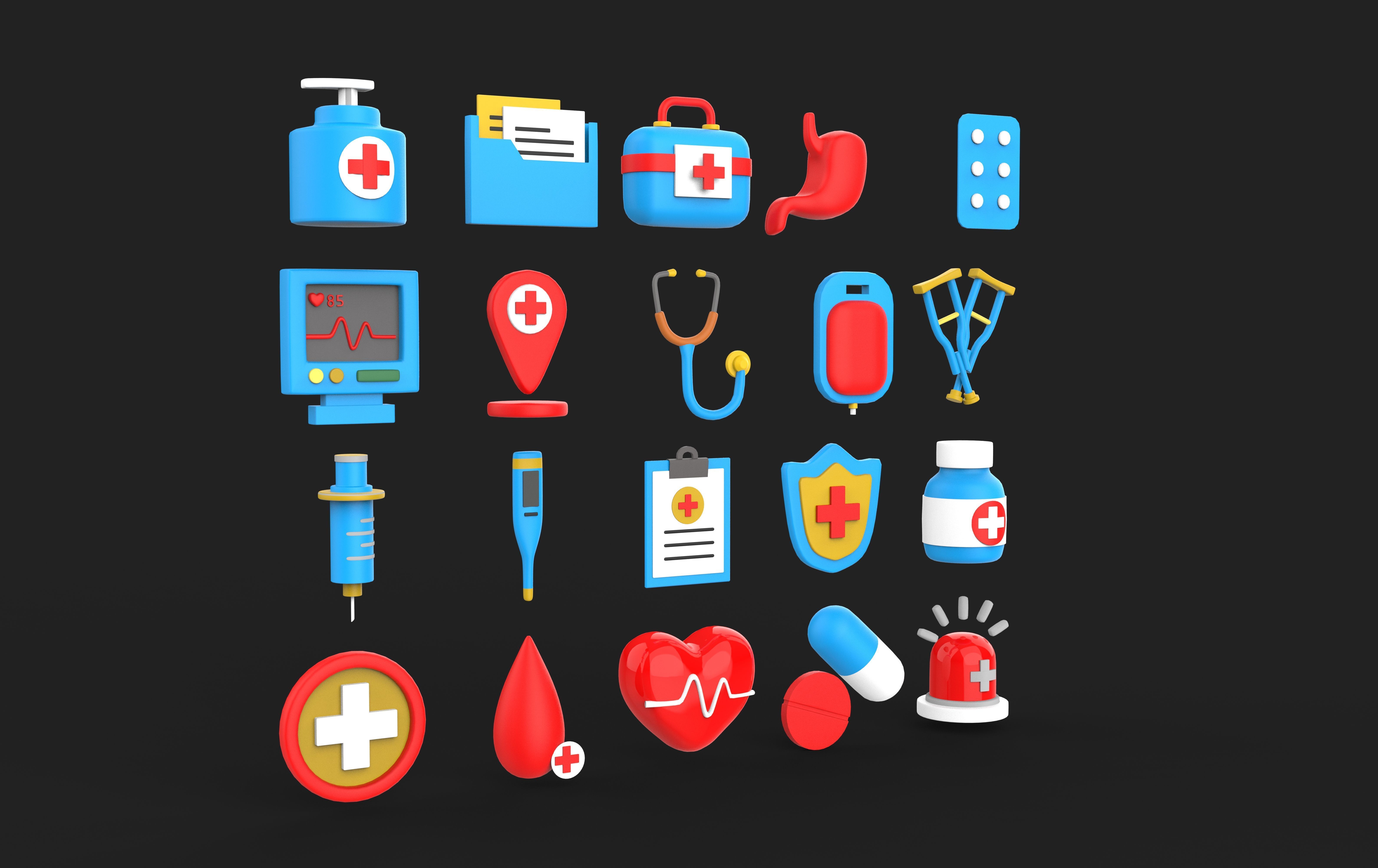 medical icon 3D model_6