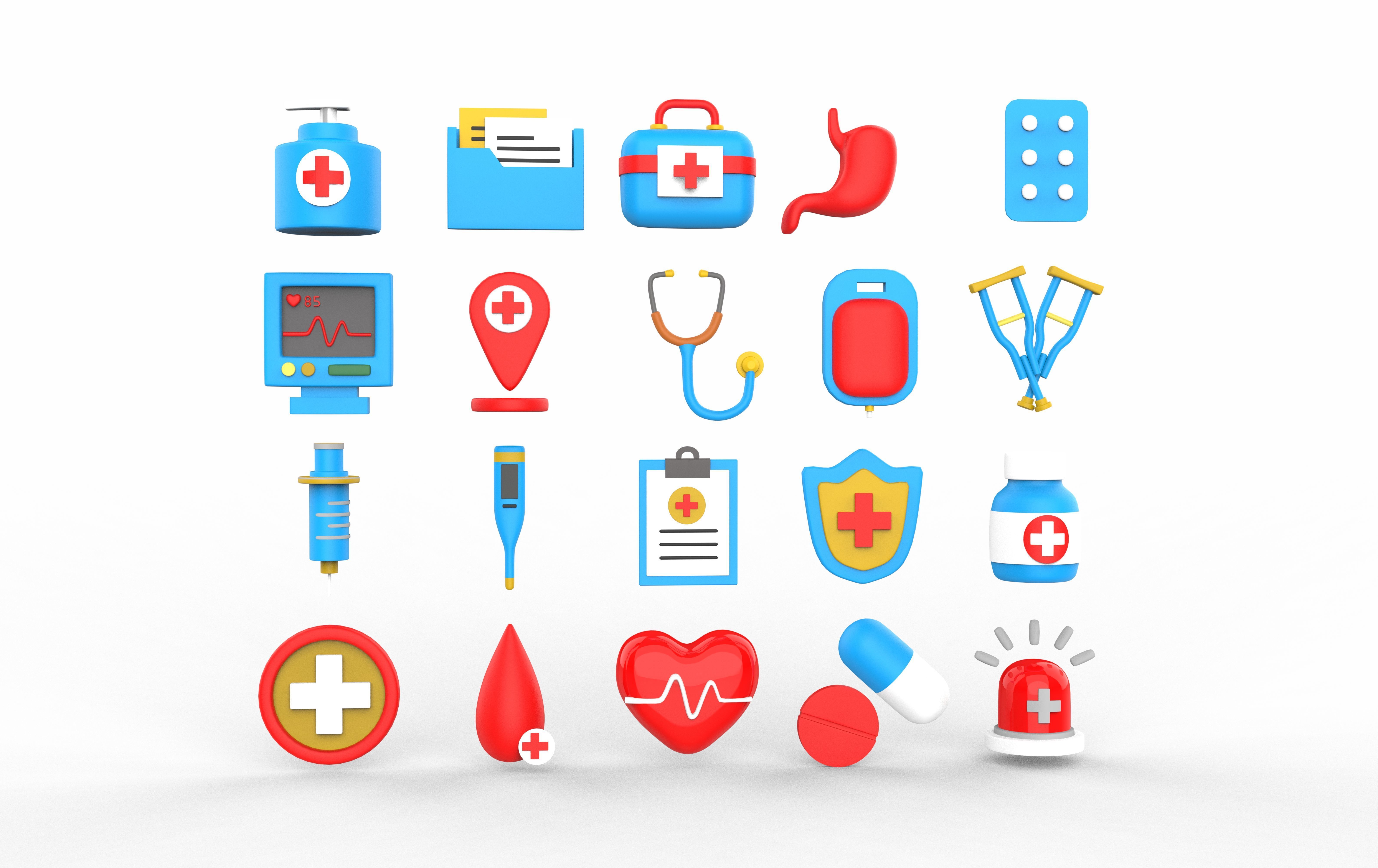 medical icon 3D model_7