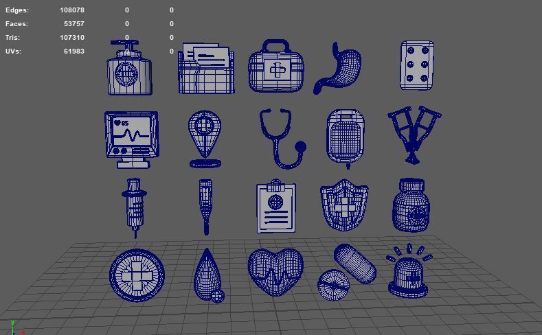 medical icon 3D model_10