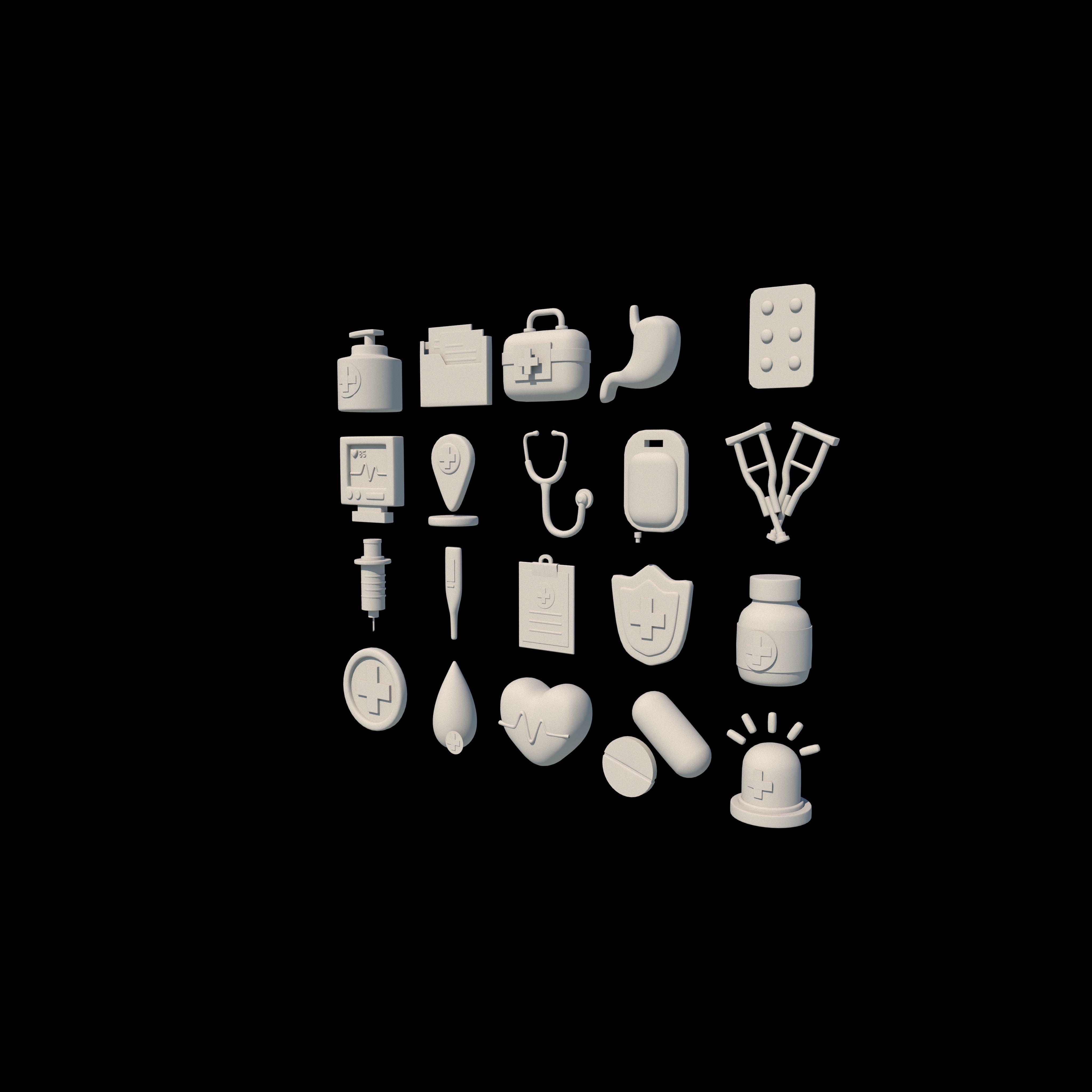 medical icon 3D model_8