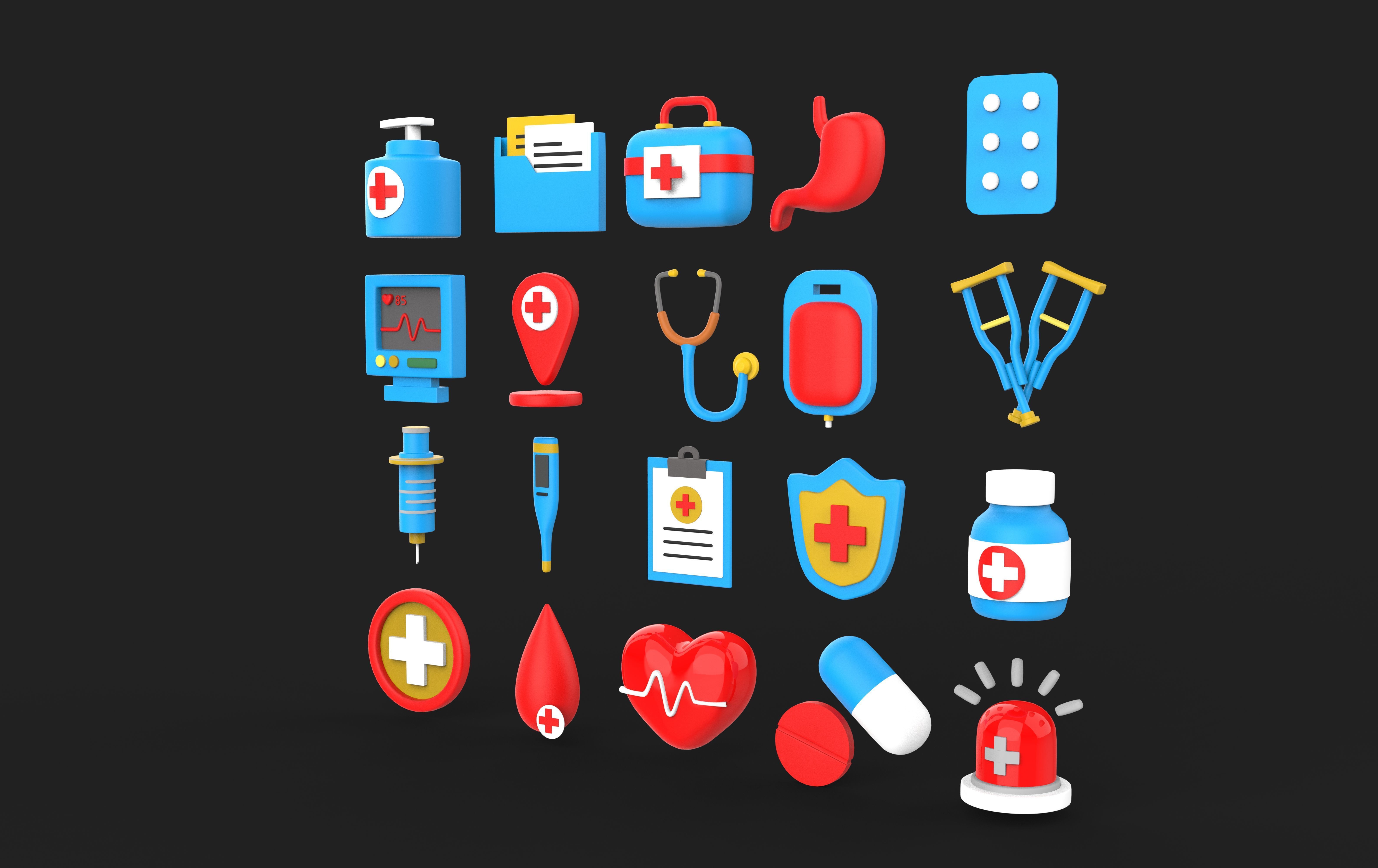 medical icon 3D model_5