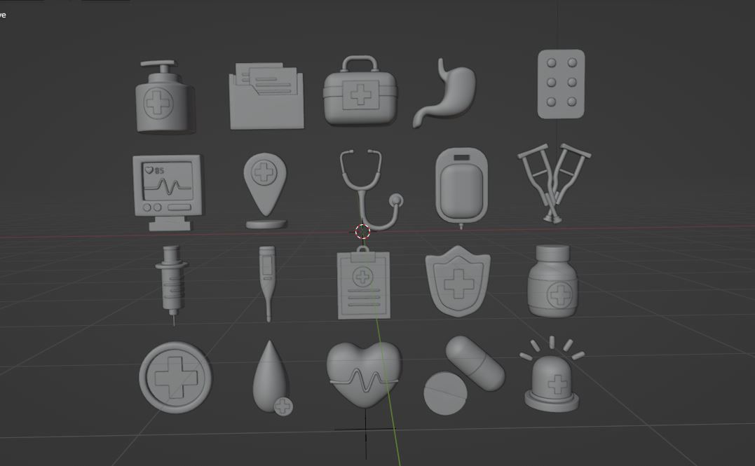 medical icon 3D model_9