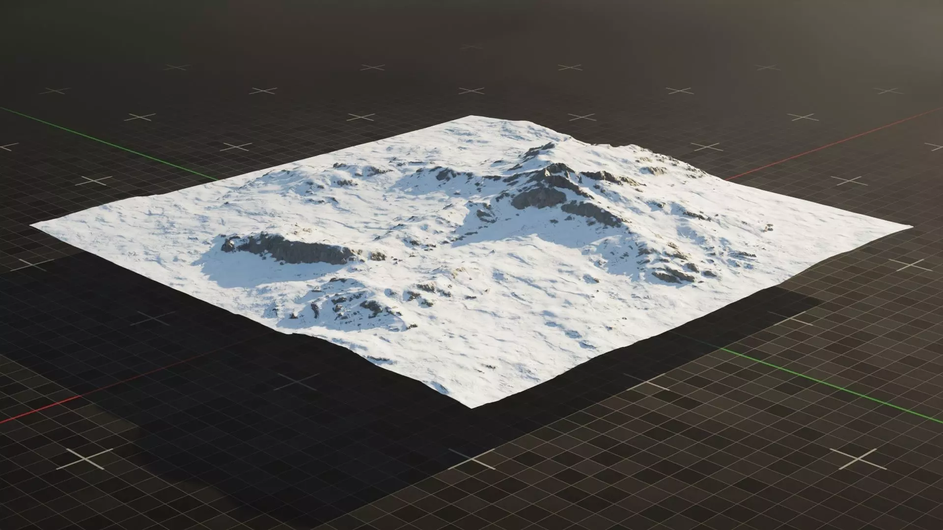 Tundra Mountain Terrain 1 3D model_0