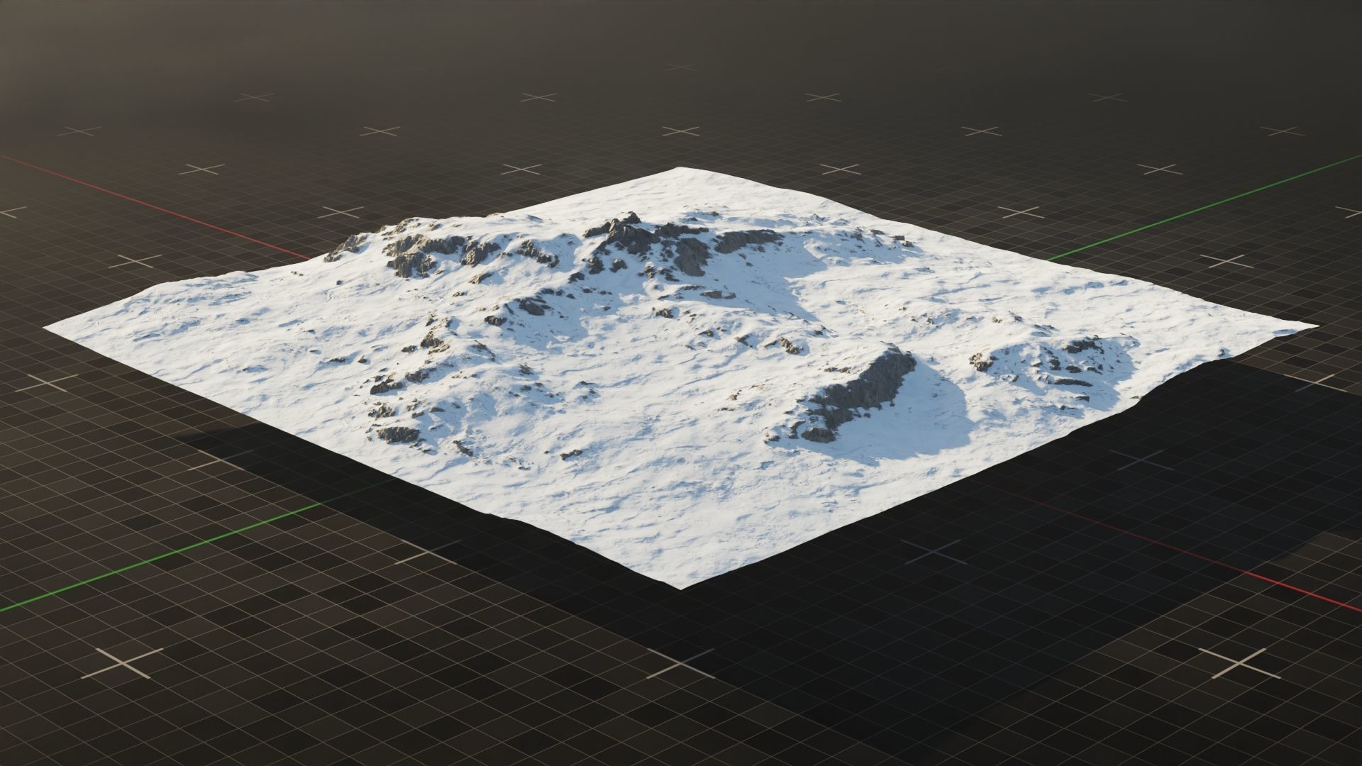 Tundra Mountain Terrain 1 3D model_3