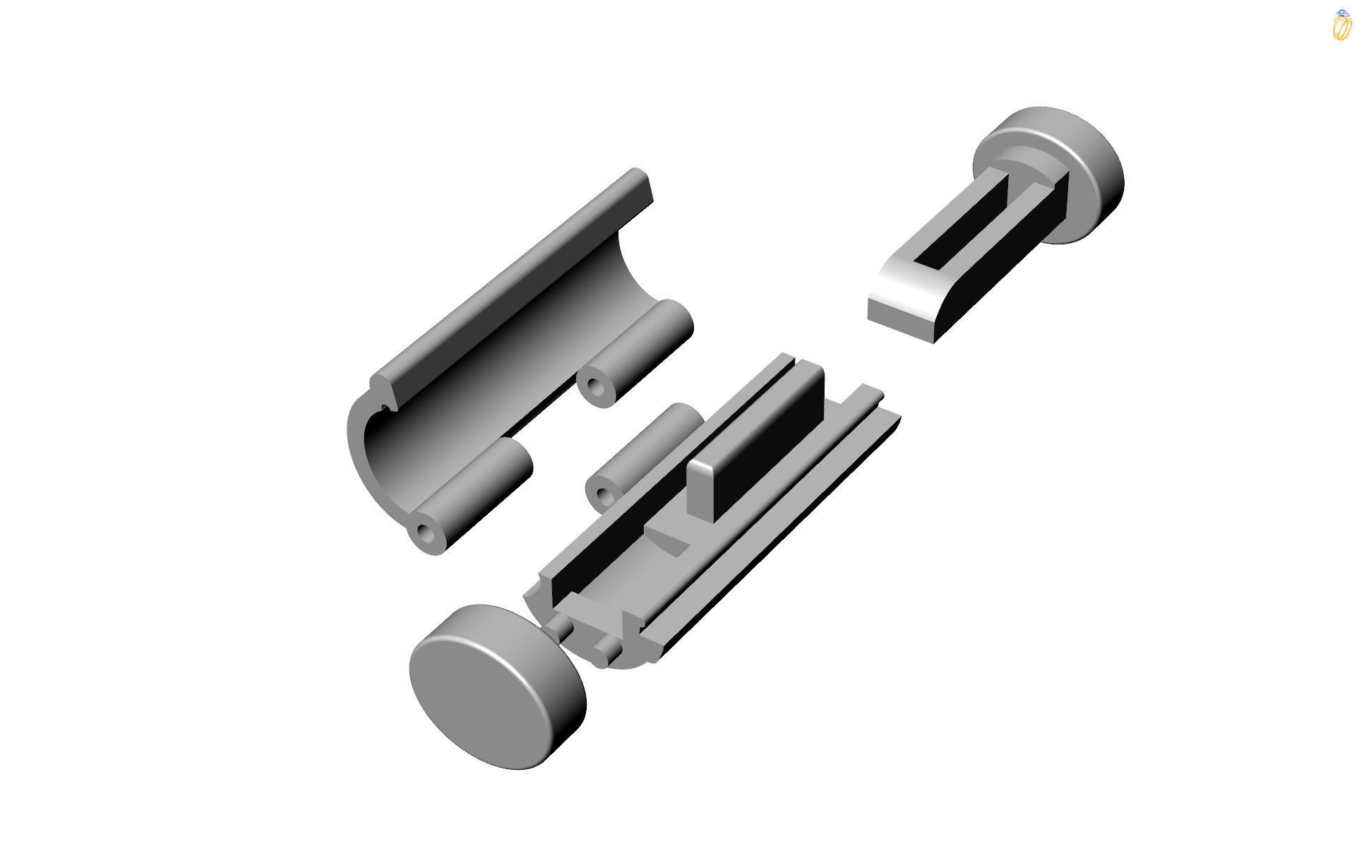 Lock Box Oval Bracelet or Necklace  Lock Box G-520 3D print model_10