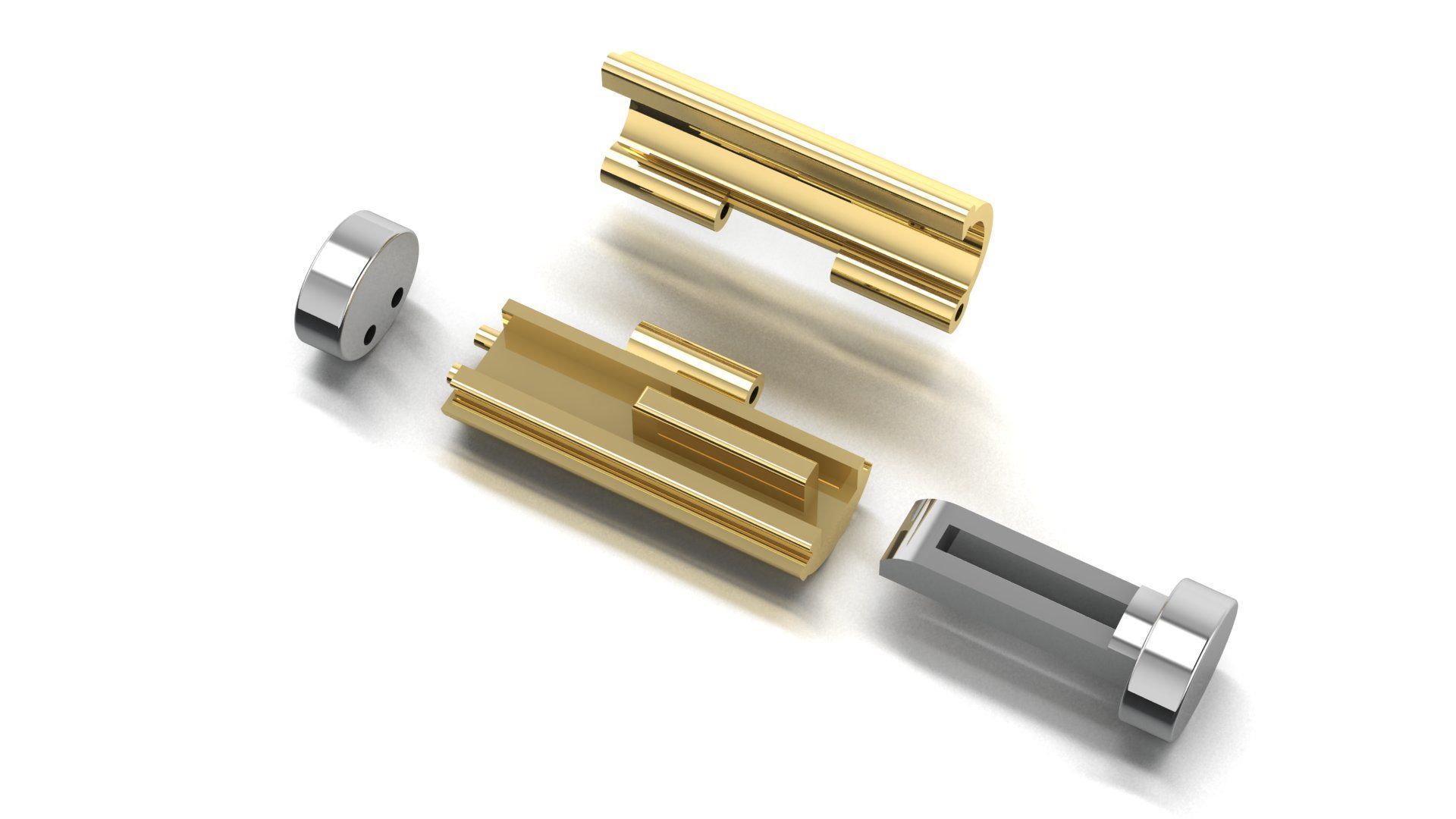 Lock Box Oval Bracelet or Necklace  Lock Box G-520 3D print model_1