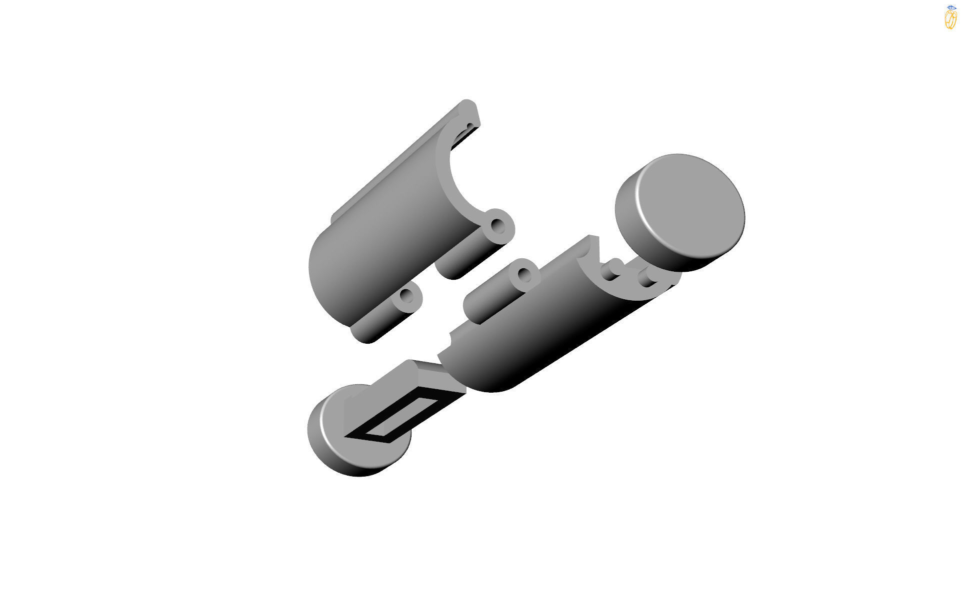 Lock Box Oval Bracelet or Necklace  Lock Box G-520 3D print model_6