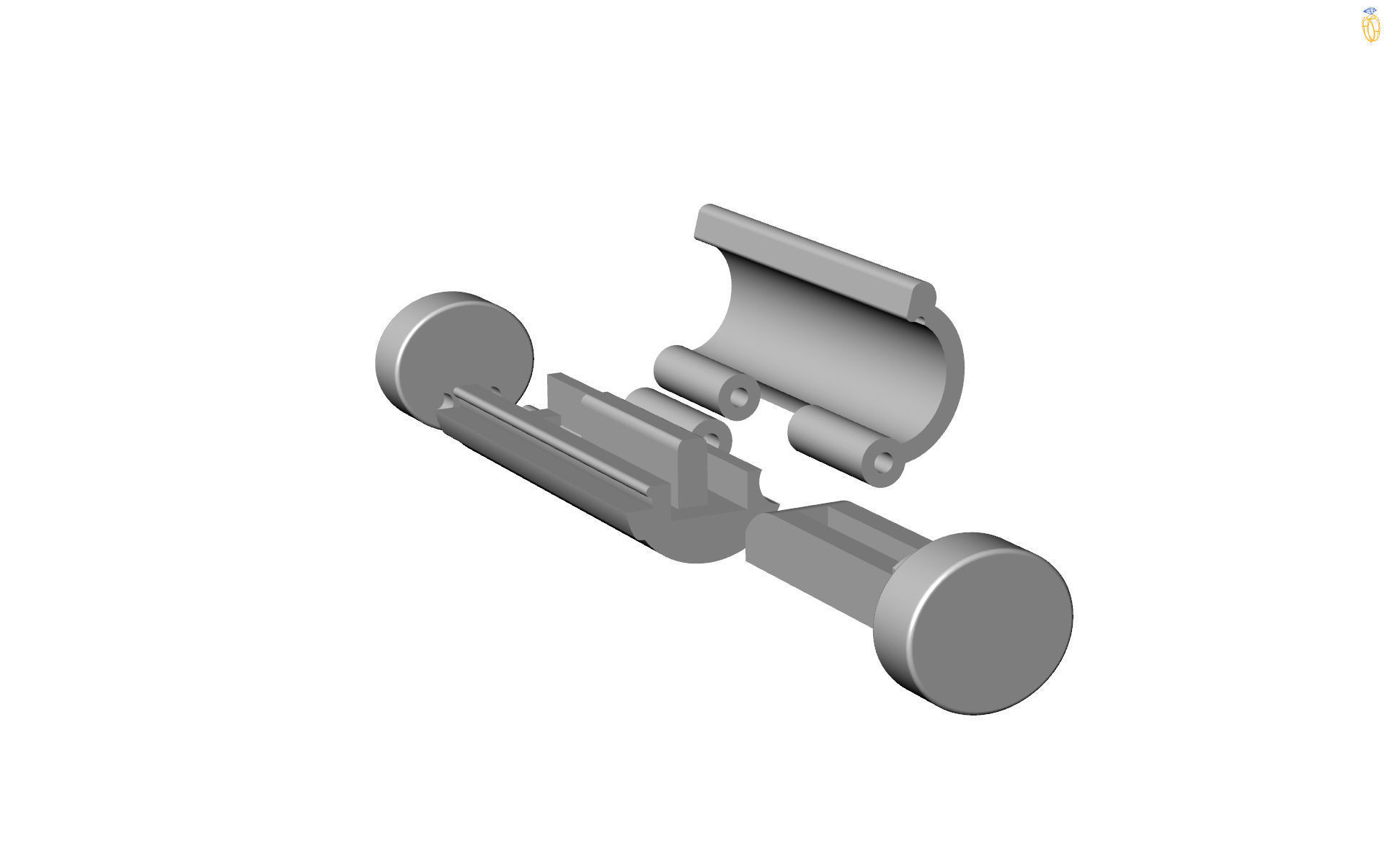 Lock Box Oval Bracelet or Necklace  Lock Box G-520 3D print model_7