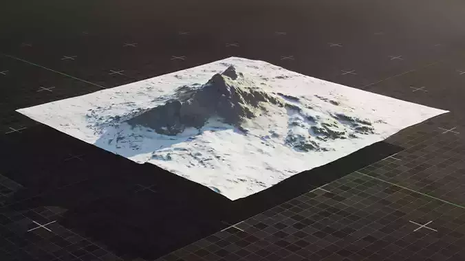 Tundra Mountain Terrain 2 3D model