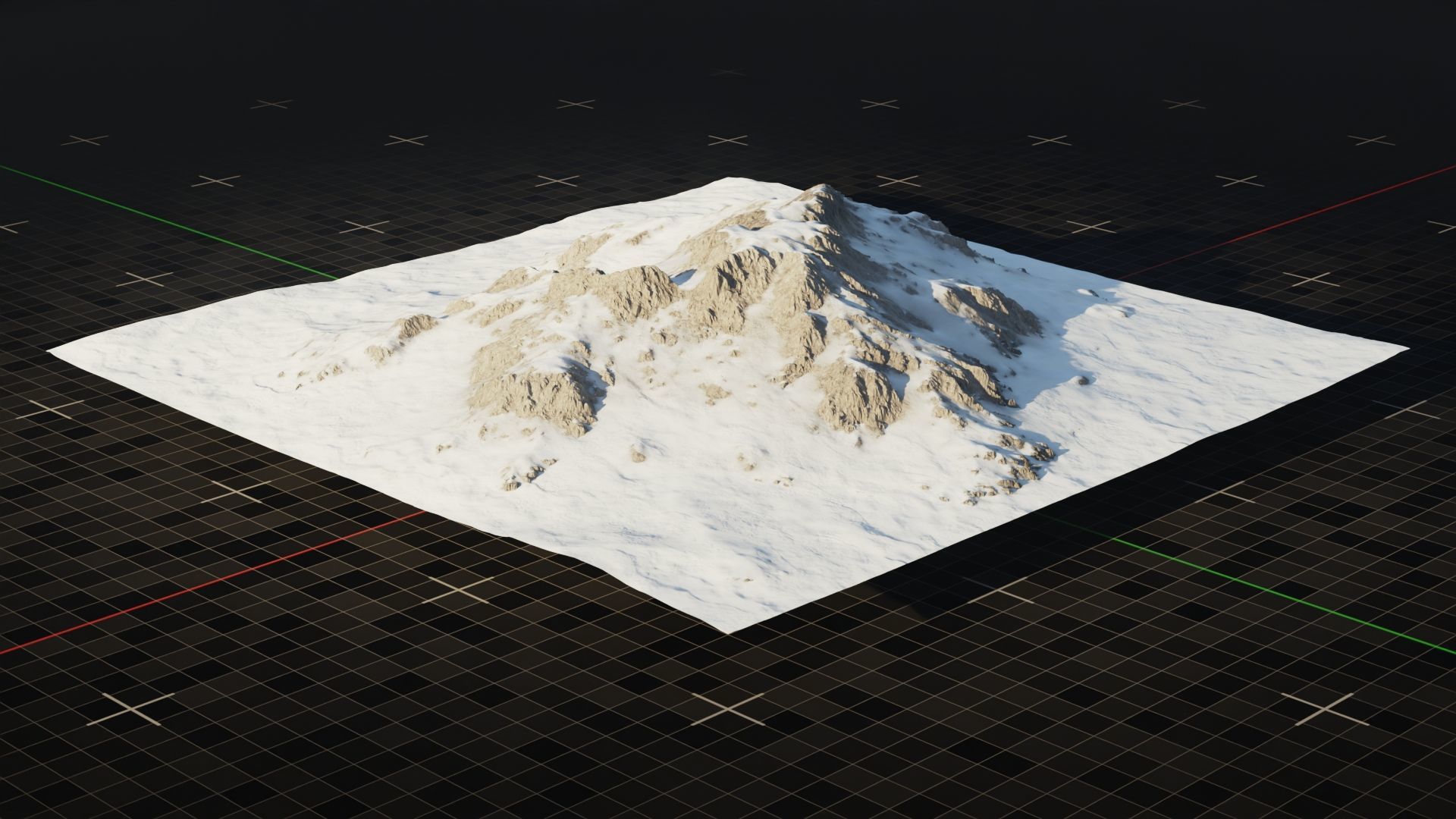 Tundra Mountain Terrain 3 3D model_2