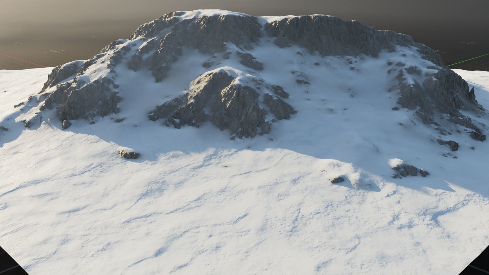 Tundra Mountain Terrain 3 3D model_9