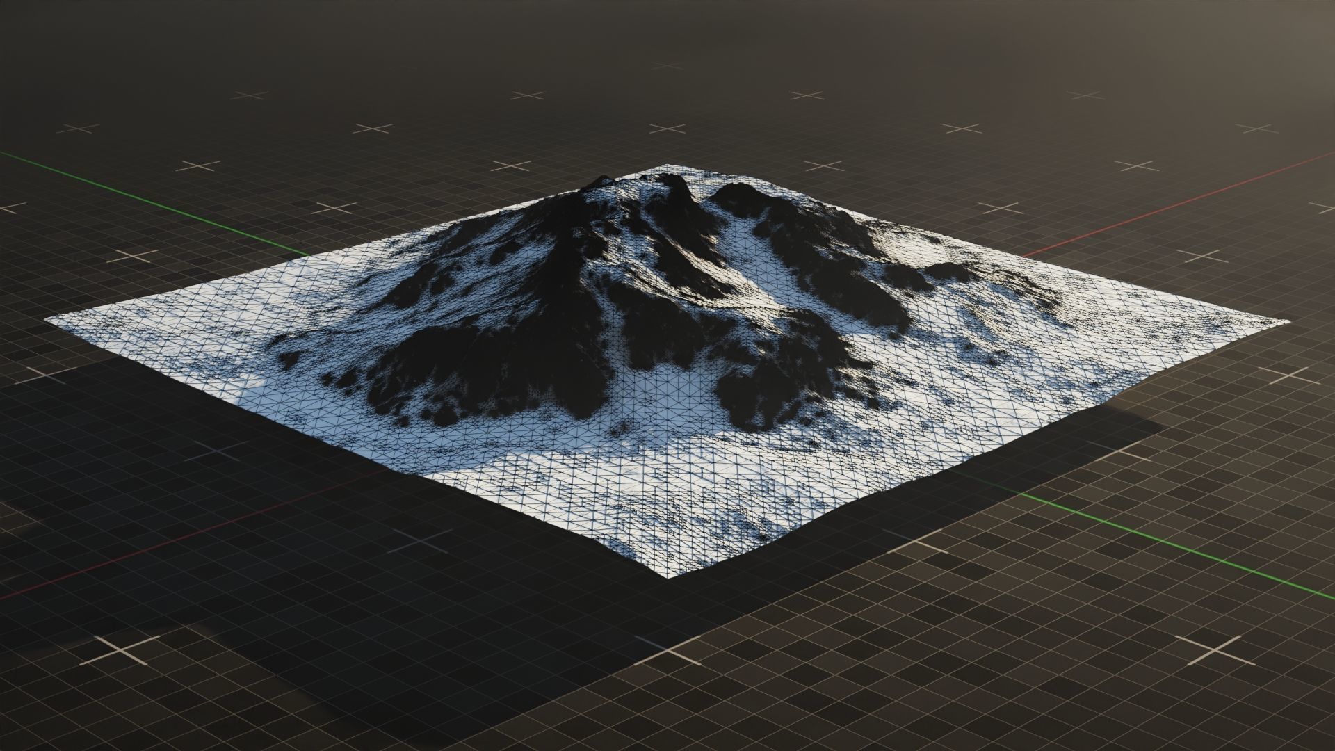 Tundra Mountain Terrain 3 3D model_5