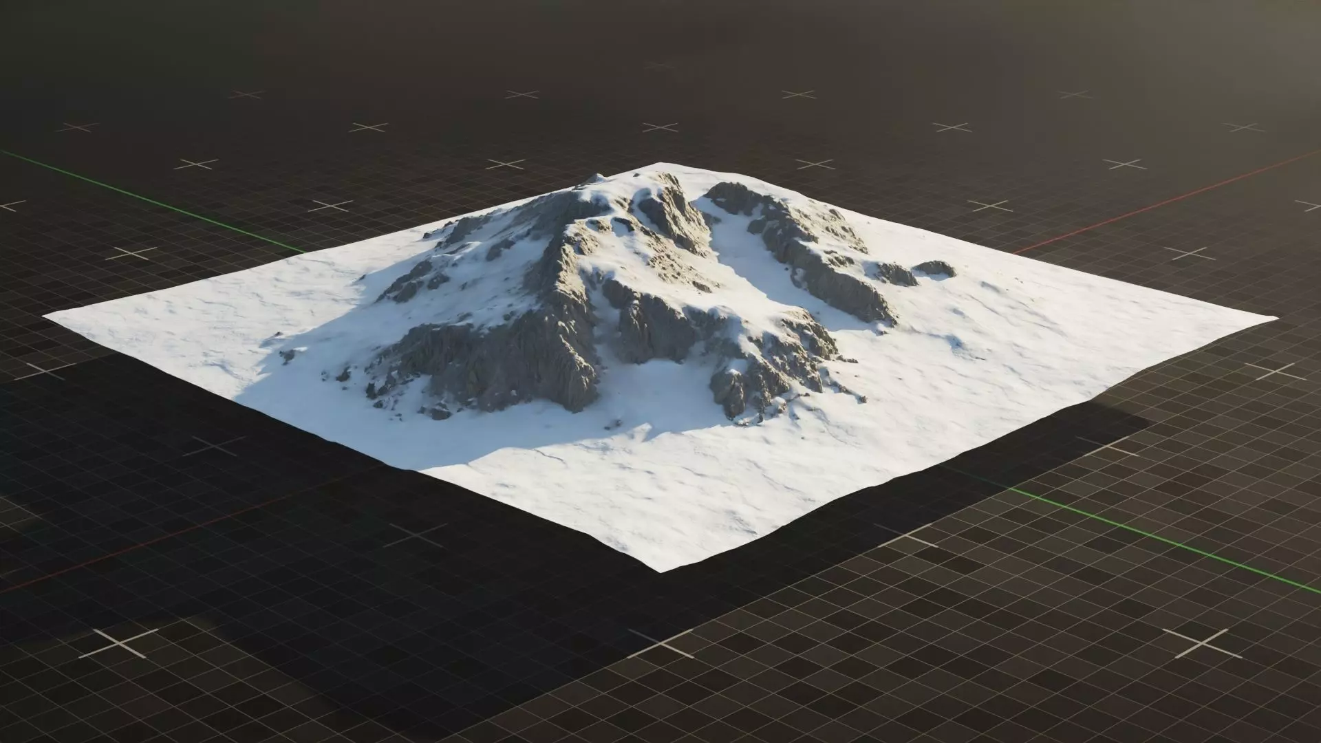 Tundra Mountain Terrain 3 3D model_0