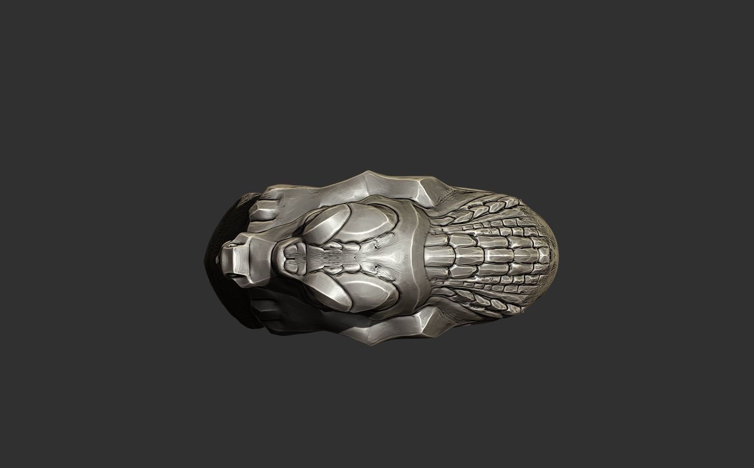 Alligator Ring 3D print model_3