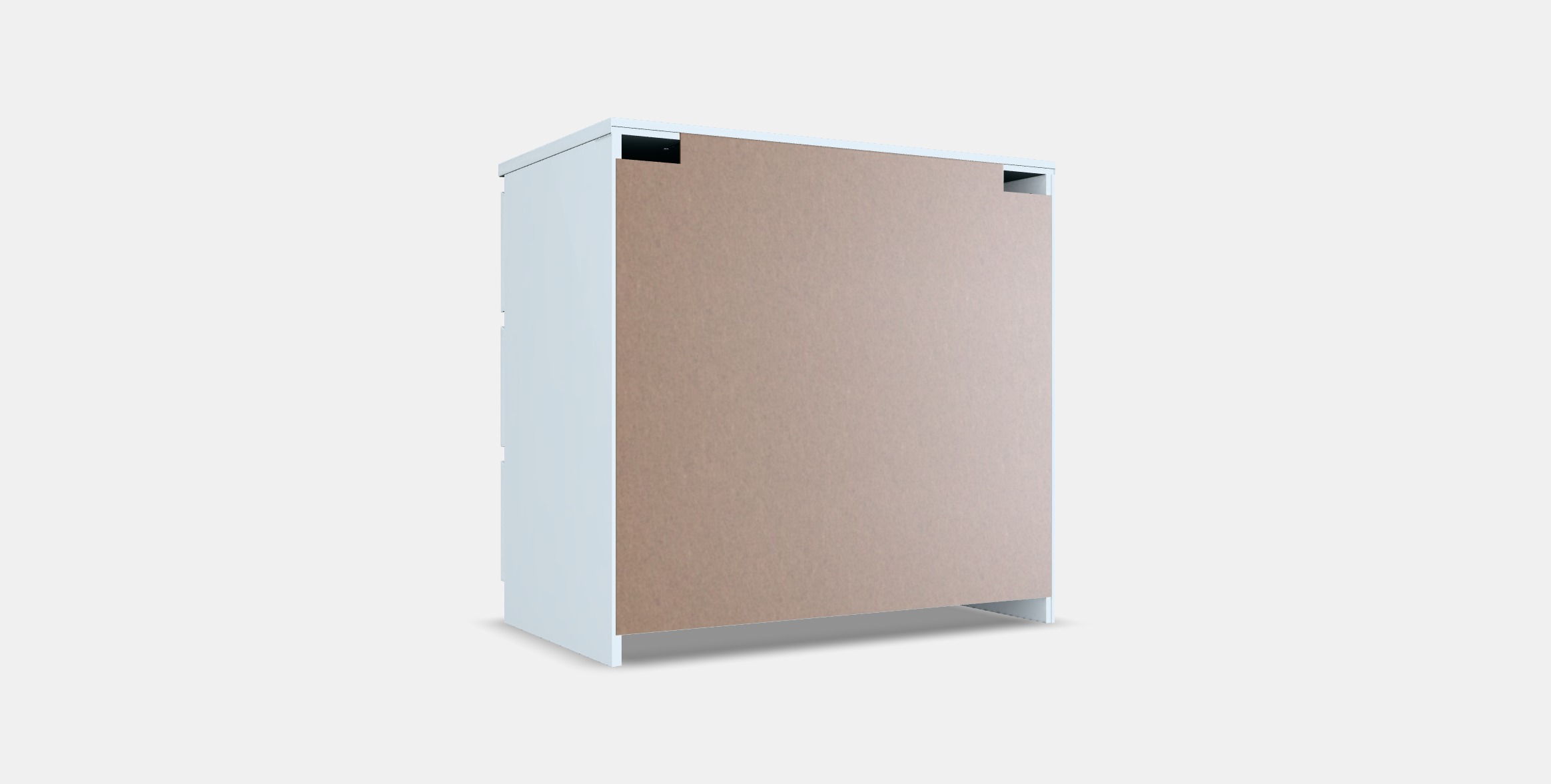 MALM Chest of 3 drawers 3 Low-poly 3D model_16